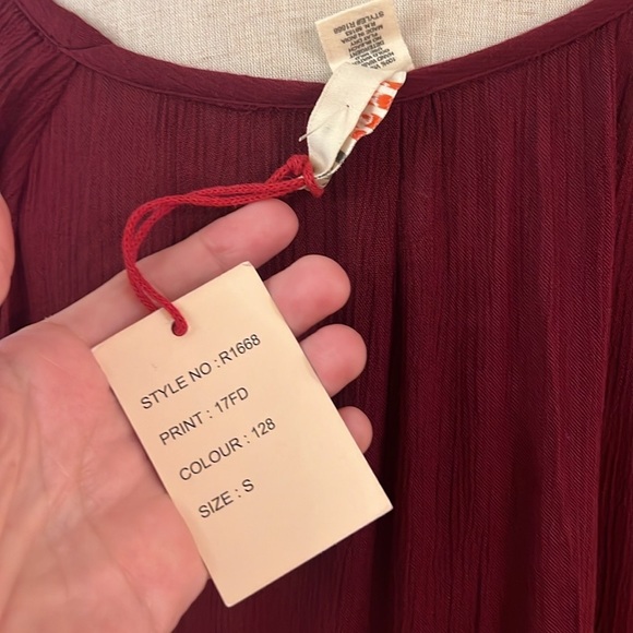 NWT,Raga,Gold Coins Embellish the Bottom, Burgundy Lace Dress,Size M - Picture 11 of 11